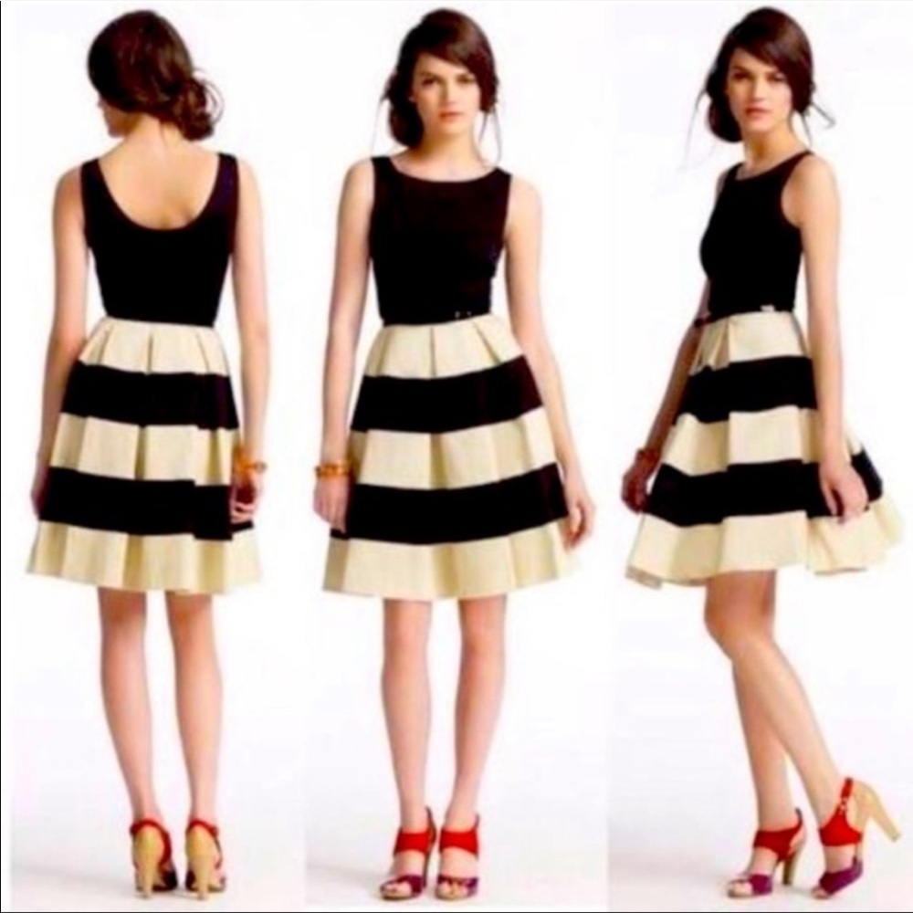 Kate Spade Striped A Line Fit & Flare Dress 4